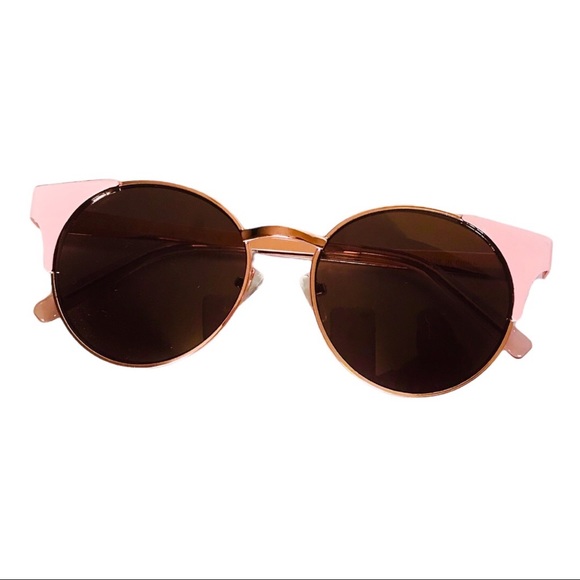 Zara Accessories - ZARA Sunglasses Pink Enamel Rose Gold